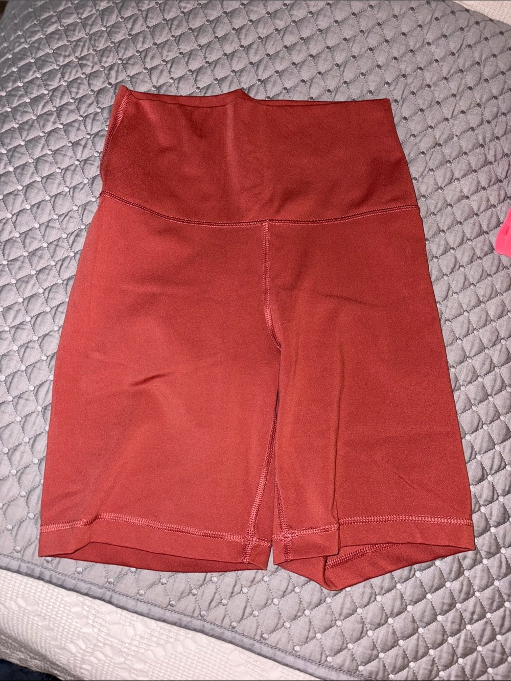 Women’s High-Waist Bike Shorts in Rust